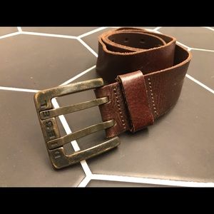 Diesel dark brown leather belt